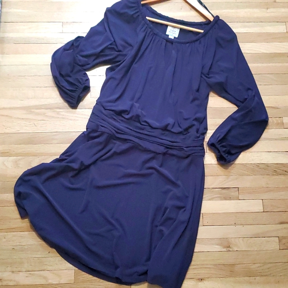 Long Sleeve Blue Dress